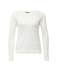 Женский белый свитер с круглым вырезом от Baon