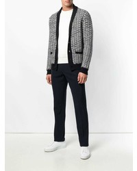 Мужской белый свитер с круглым вырезом от Zanone