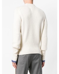 Мужской белый свитер с круглым вырезом от Maison Margiela