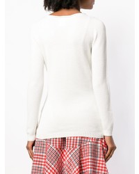 Женский белый свитер с круглым вырезом от Blanca