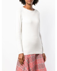 Женский белый свитер с круглым вырезом от Blanca