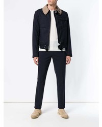 Мужской белый свитер с круглым вырезом от Roberto Collina