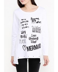 Женский белый свитер с круглым вырезом от Besh