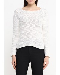 Женский белый свитер с круглым вырезом от BlendShe