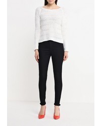 Женский белый свитер с круглым вырезом от BlendShe