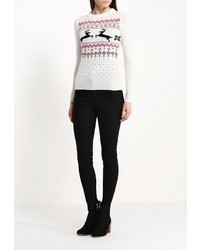 Женский белый свитер с круглым вырезом от Brave Soul