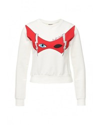 Женский белый свитер с круглым вырезом от Bright Girl