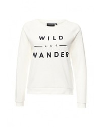 Женский белый свитер с круглым вырезом от Broadway