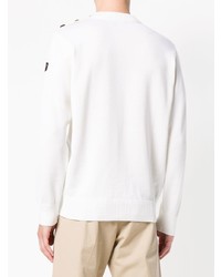 Мужской белый свитер с круглым вырезом от Paul & Shark