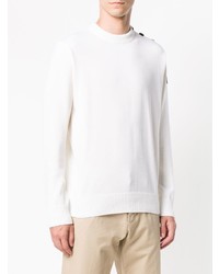 Мужской белый свитер с круглым вырезом от Paul & Shark