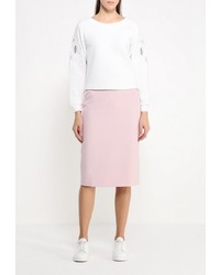 Женский белый свитер с круглым вырезом от By Swan