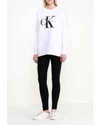 Женский белый свитер с круглым вырезом от Calvin Klein Jeans