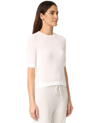 Женский белый свитер с круглым вырезом от TSE