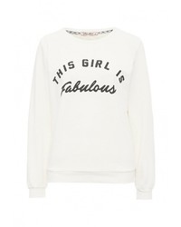 Женский белый свитер с круглым вырезом от Chic Chic