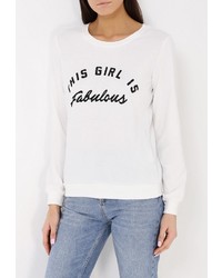 Женский белый свитер с круглым вырезом от Chic Chic