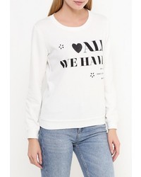 Женский белый свитер с круглым вырезом от Chic Chic