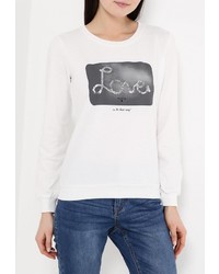 Женский белый свитер с круглым вырезом от Chic Chic