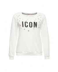 Женский белый свитер с круглым вырезом от Chic Chic