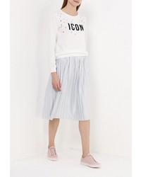 Женский белый свитер с круглым вырезом от Chic Chic