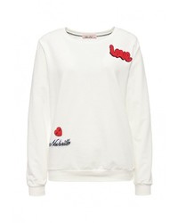 Женский белый свитер с круглым вырезом от Chic Chic