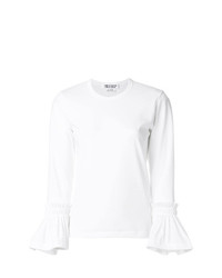 Женский белый свитер с круглым вырезом от Comme Des Garcons Comme Des Garcons