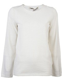 Женский белый свитер с круглым вырезом от Comme des Garcons