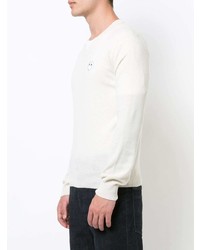 Мужской белый свитер с круглым вырезом от Comme Des Garcons Play