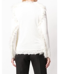 Женский белый свитер с круглым вырезом от Comme des Garcons