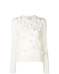 Женский белый свитер с круглым вырезом от Comme Des Garçons Girl