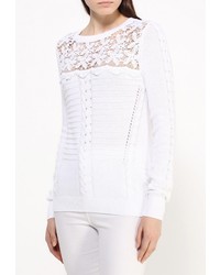 Женский белый свитер с круглым вырезом от Concept Club