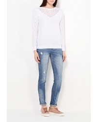 Женский белый свитер с круглым вырезом от Concept Club