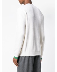 Мужской белый свитер с круглым вырезом от Stella McCartney