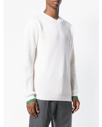 Мужской белый свитер с круглым вырезом от Stella McCartney