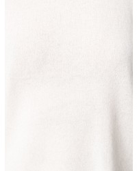 Женский белый свитер с круглым вырезом от Le Kasha