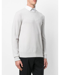 Мужской белый свитер с круглым вырезом от Ballantyne