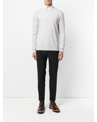 Мужской белый свитер с круглым вырезом от Ballantyne