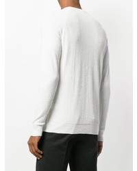 Мужской белый свитер с круглым вырезом от Roberto Collina