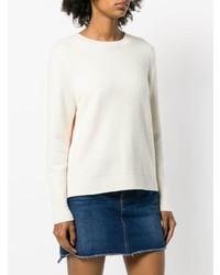 Женский белый свитер с круглым вырезом от Chinti & Parker