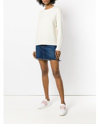 Женский белый свитер с круглым вырезом от Chinti & Parker