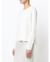 Женский белый свитер с круглым вырезом от Organic by John Patrick
