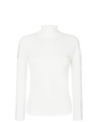 Женский белый свитер с круглым вырезом от D-Exterior