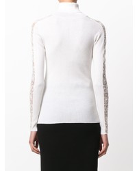 Женский белый свитер с круглым вырезом от D-Exterior