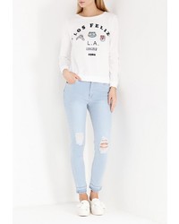 Женский белый свитер с круглым вырезом от Dorado