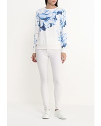 Женский белый свитер с круглым вырезом от DRYWASH