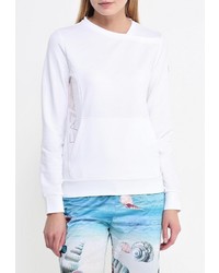 Женский белый свитер с круглым вырезом от EA7