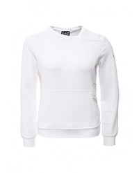 Женский белый свитер с круглым вырезом от EA7
