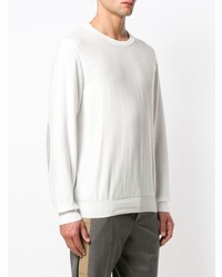 Мужской белый свитер с круглым вырезом от Maison Margiela