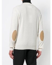 Мужской белый свитер с круглым вырезом от Maison Margiela