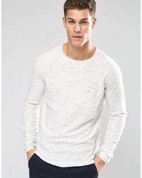 Мужской белый свитер с круглым вырезом от Esprit