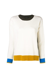 Женский белый свитер с круглым вырезом от Etro